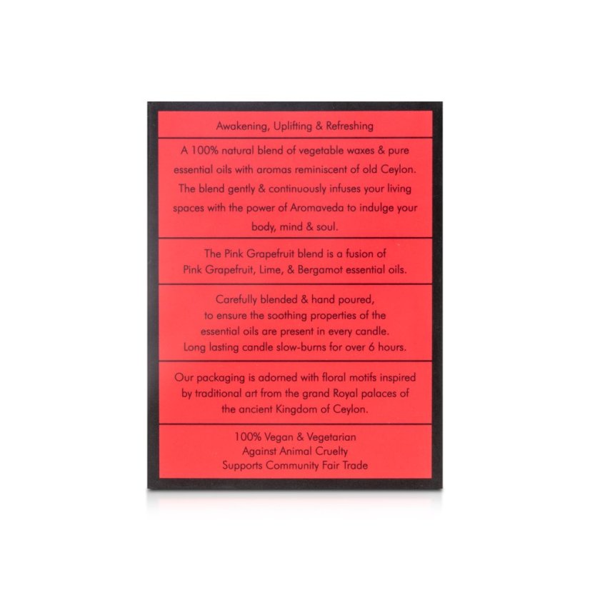 PINK GRAPEFRUIT Aromaveda Natural Candle 50g