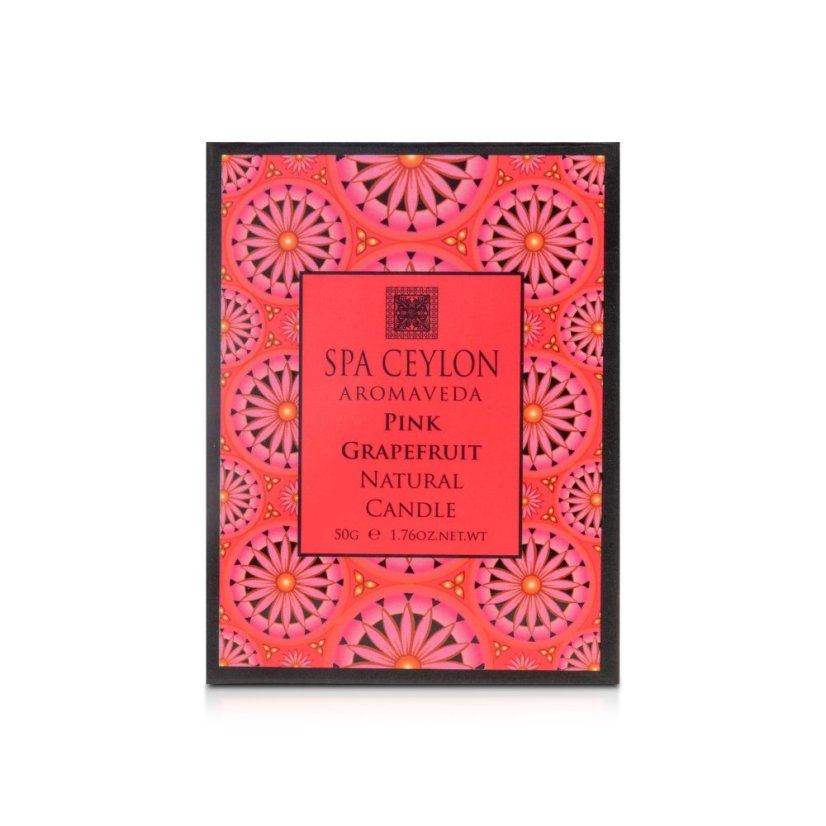 PINK GRAPEFRUIT Aromaveda Natural Candle 50g