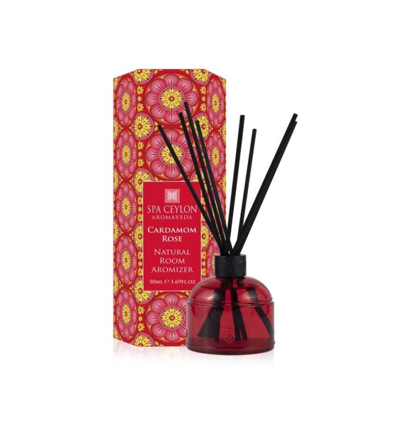Přírodní Pokojový Aromizér s Tyčinkami CARDAMOM ROSE 50ml