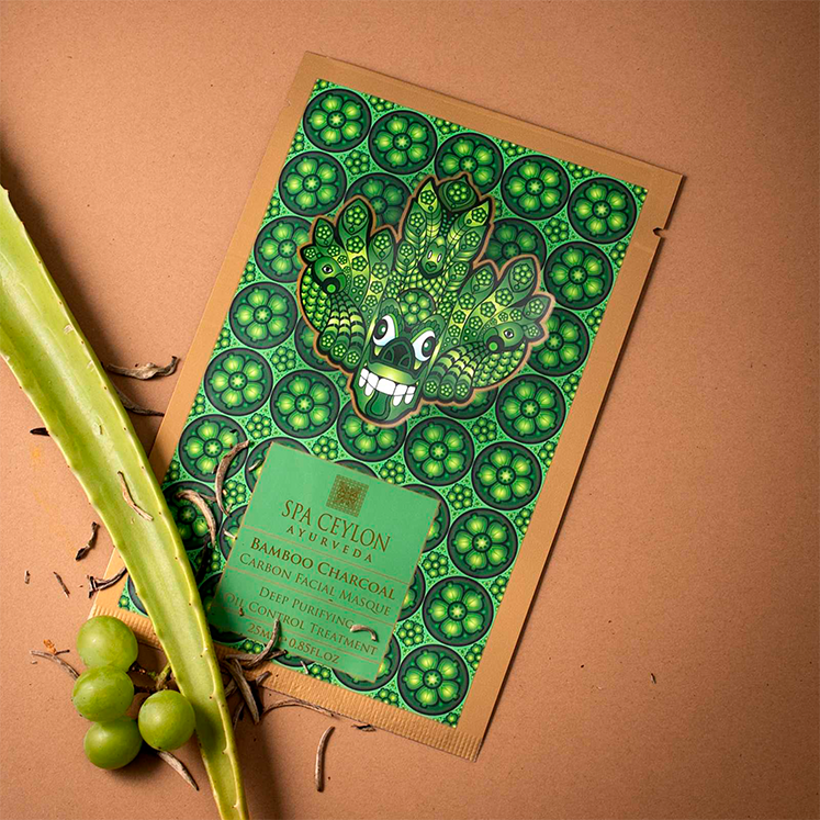 Hloubkově čisticí pleťová maska s bambusovým uhlím BAMBOO CHARCOAL 25 g