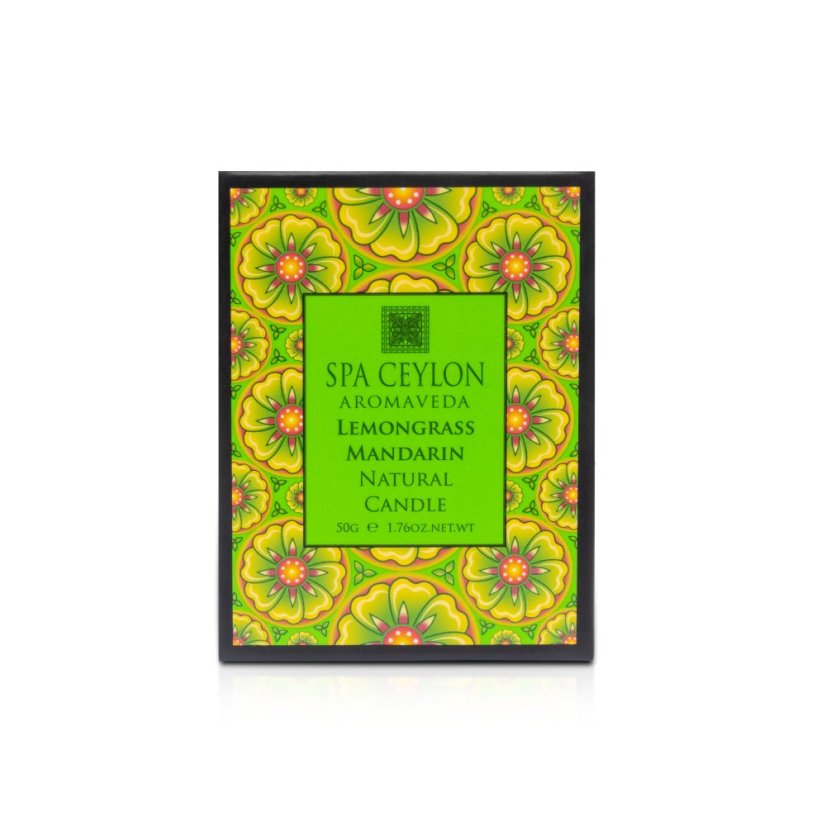 LEMONGRASS MANDARIN Aromaveda Přírodní Svíčka 50g