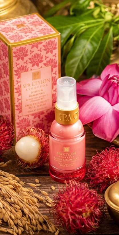 Mléčné sérum na obličej s výtažkem z aktivních buněk + vitaminem B12 -  Lotus & Rambutan  30 ml