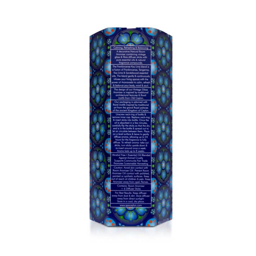 Přírodní Pokojový Aromizér s Tyčinkami CEYLON FRANKINCENSE KAFFIR LIME 50ml