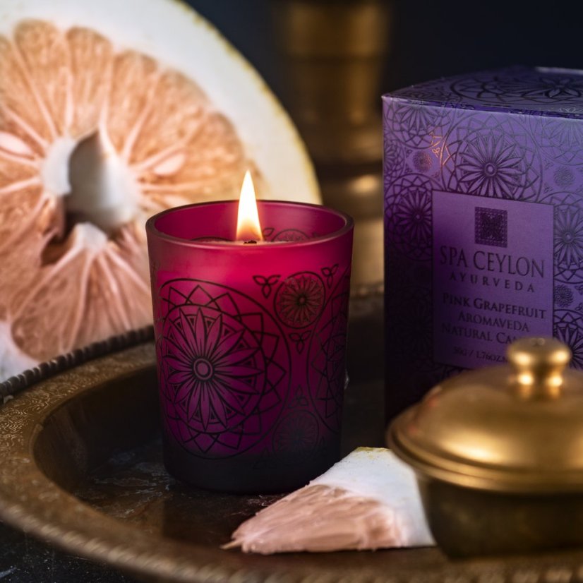 PINK GRAPEFRUIT Aromaveda Přírodní Svíčka 50g